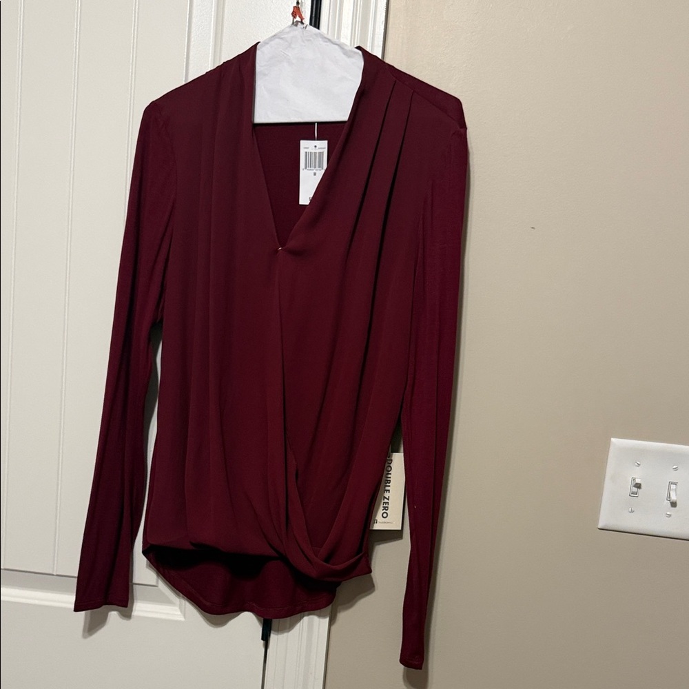 Double Zero Deep Burgundy Blouse